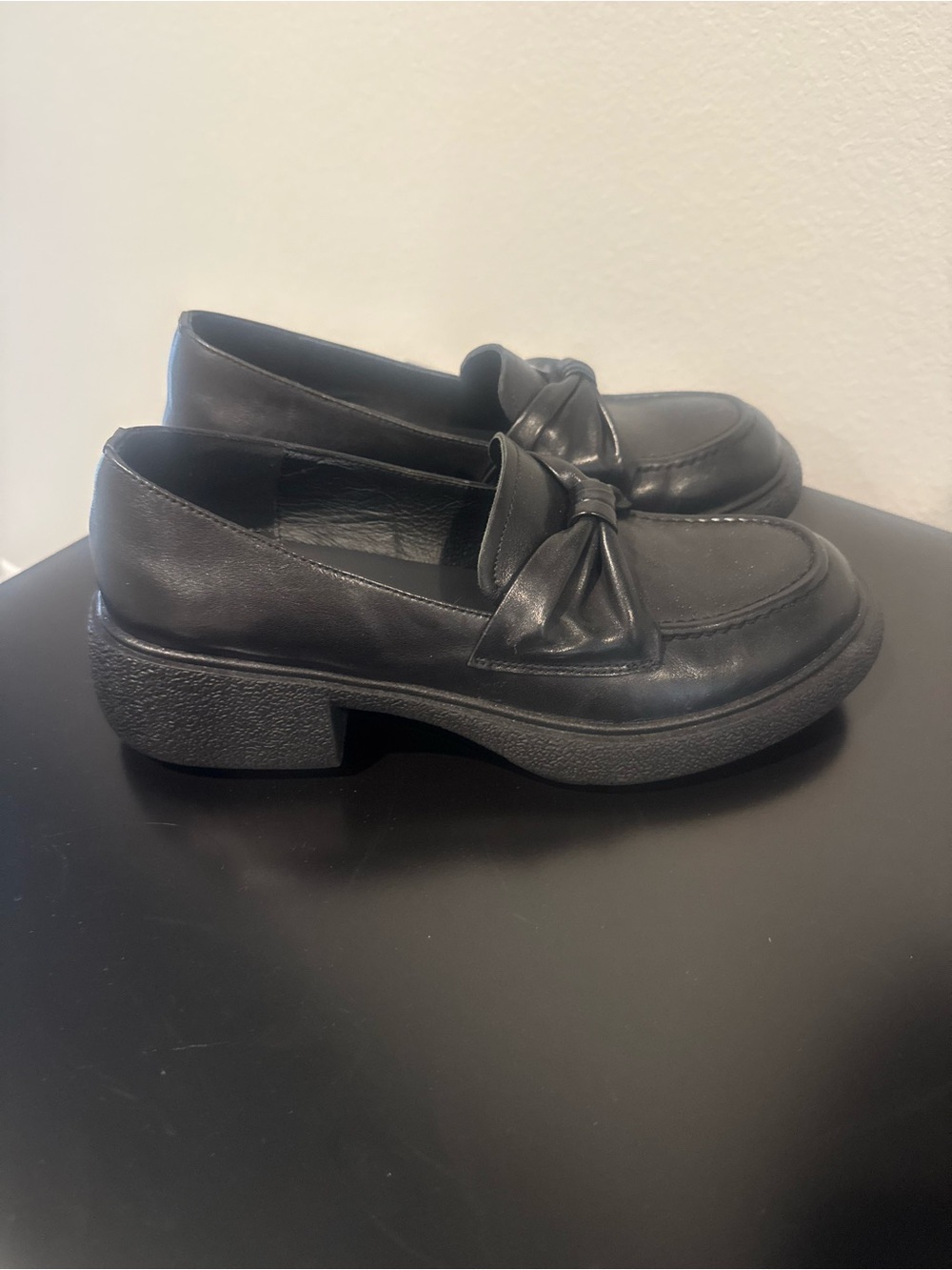 Black Knot Accent Platform Loafer - Women